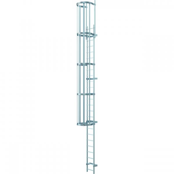 Zarges single-pull fixed ladder systems, up to 10 m climbing height, galvanised steel